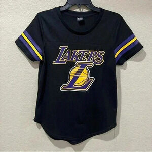 Ultra Game NBA Women’s Soft Mesh Los Angeles Lakers T-Shirt Black Size Small